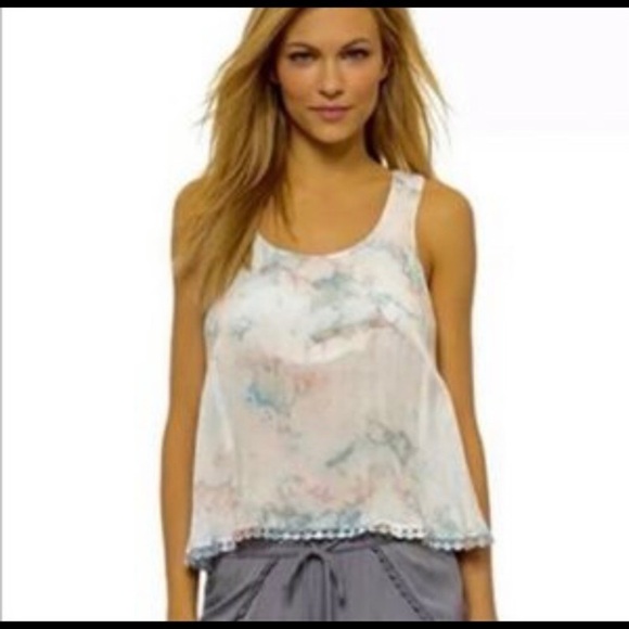 Young Fabulous & Broke Tops - Young, Fabulous and Broke Tie Dye Tank Size Med. Embroidered Hem.‎ Racer back.